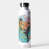 アクアマン&ブラックマンタ津波 ウォーターボトル (左面)