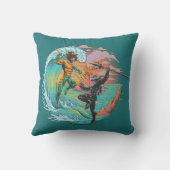 アクアマン&ブラックマンタ津波 クッション (裏面)