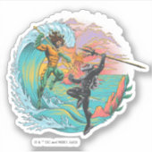 アクアマン&ブラックマンタ津波 シール (正面)