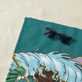 アクアマン&ブラックマンタ津波 ビーチタオル (インサイチュ)