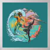 アクアマン&ブラックマンタ津波 ポスター (正面)