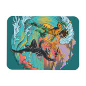 アクアマン&ブラックマンタ津波 マグネット (横)