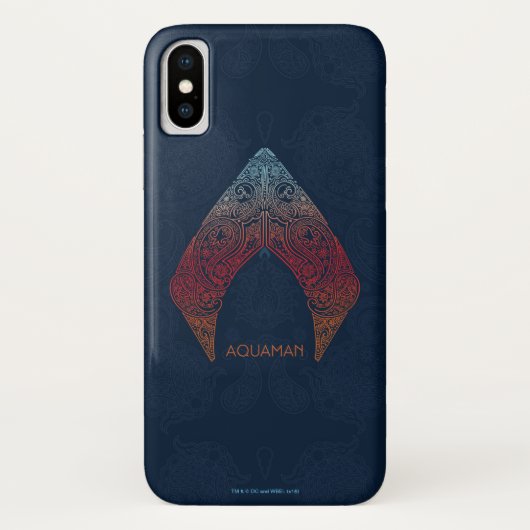 アクアマン |ペイズリーアクアマンロゴ Case-Mate iPhoneケース (裏面)