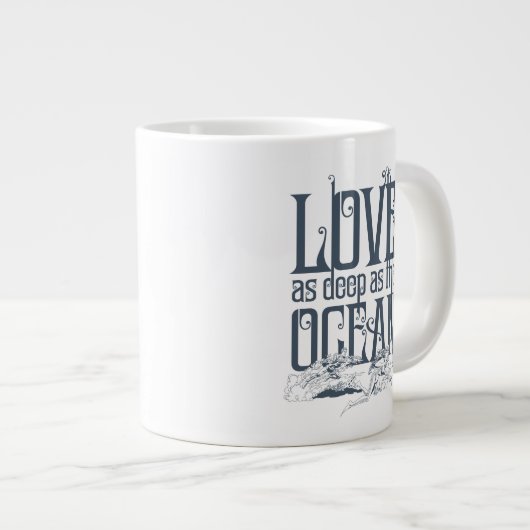 アクアマン&メラ – 愛を深いとして海 ジャンボコーヒーマグカップ (正面右)