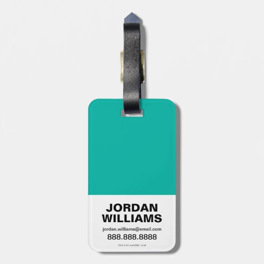 アクアマン|モダニストアクアマンコラージュ ラゲッジタグ (裏面縦)