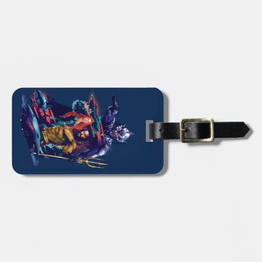 アクアマン|王様オーム対メラ&アクアマン ラゲッジタグ (正面横)