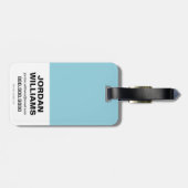 アクアマン| "現在のガイドを使う"ロゴグラフィック ラゲッジタグ (裏面横)