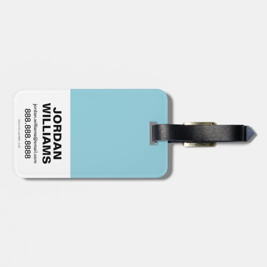 アクアマン| "現在のガイドを使う"ロゴグラフィック ラゲッジタグ (裏面横)