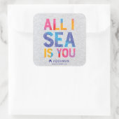 アクアマン| "All I Sea Is You" カラフルペイズリー スクエアシール (バッグ)