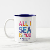 アクアマン | "All I Sea Is You" カラフルペイズリー ツートーンマグカップ (左)