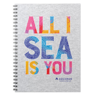 アクアマン | "All I Sea Is You" カラフルペイズリー ノートブック