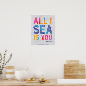 アクアマン | "All I Sea Is You" カラフルペイズリー ポスター (キッチン)