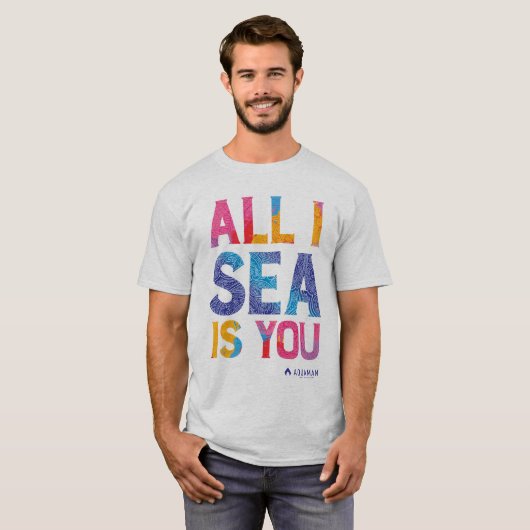 アクアマン | "All I Sea Is You" カラフルペイズリー Tシャツ (正面フル)
