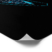 アクアマン | Aquamanロゴを通して海グラフィックを表示 ポスター (角)