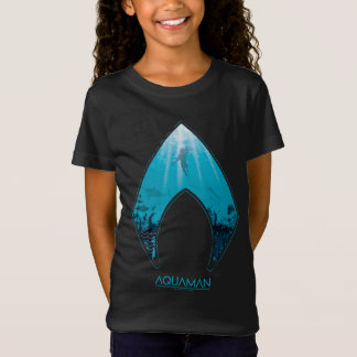 アクアマン | Aquamanロゴを通して海グラフィックを表示 Tシャツ