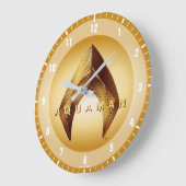アクアマン | Golden Aquamanロゴ ラージ壁時計 (傾斜)