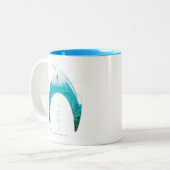 アクアマン | Meraシンボルを通して海グラフィックを参照 ツートーンマグカップ (正面左)