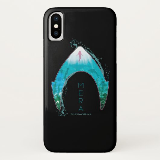 アクアマン | Meraシンボルを通して海グラフィックを参照 Case-Mate iPhoneケース (裏面)
