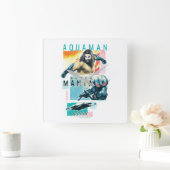 アクアマン | Modernist Aquaman & Black Manta Graphic スクエア壁時計 (ホーム)