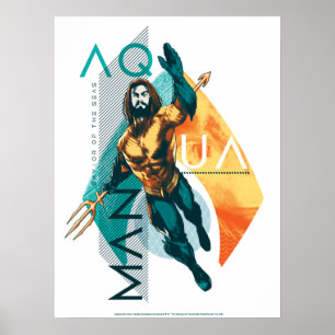 アクアマン   Modernist Aquaman Collage ポスター