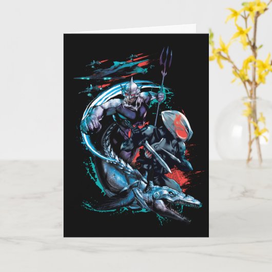 アクアマン | Orm、Black Manta、Tylosaur、Ships カード (黄色い花)