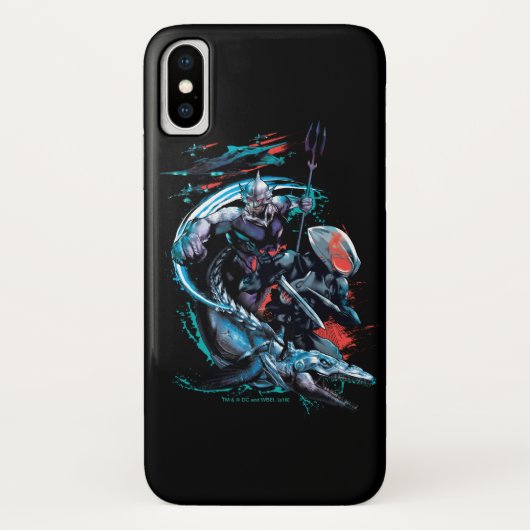 アクアマン | Orm、Black Manta、Tylosaur、Ships Case-Mate iPhoneケース (裏面)