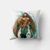 アクアマン | Prince Orin With Aquamanロゴ クッション (裏面)