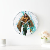 アクアマン | Prince Orin With Aquamanロゴ ラージ壁時計 (ホーム)