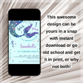 アクアマーメイドテールアンダーザシー誕生日 招待状