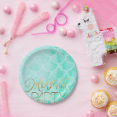 アクアマーメイドパーティー |海の下誕生日 ペーパープレート (パーティー)