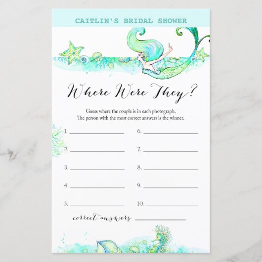 アクアマーメイドブライダルシャワーゲーム (正面)