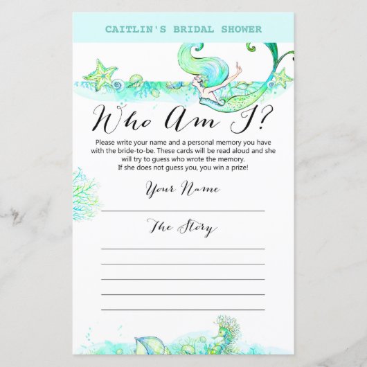 アクアマーメイドブライダルシャワーゲーム (正面)