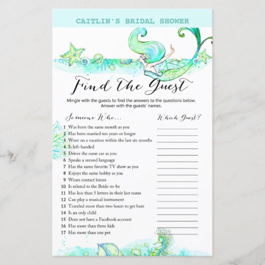 アクアマーメイドブライダルシャワーゲーム (正面)