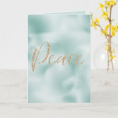 アクアミかわいらしントグリッジグリッターストライプ金ゴールドピース カード (黄色い花)