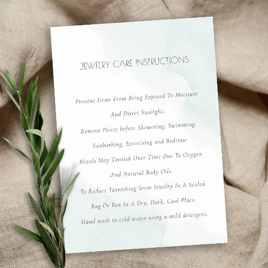 アクアミニマルブエレガントルーウォータカラージュエリー気に 名刺