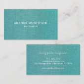 アクアミニマルリネンテクスチャモダンプロフェッショナル 名刺 (正面/裏面)