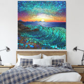 アクアミラーゲシースケープ キャンバスプリント (インサイチュ (寝室))