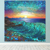 アクアミラーゲシースケープ キャンバスプリント (インサイチュ (ウッドフロア))