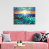 アクアミラーゲシースケープ キャンバスプリント (インサイチュ (リビング))