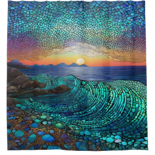 アクアミラーゲシースケープ シャワーカーテン (正面)