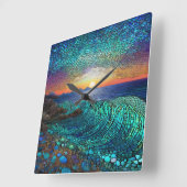 アクアミラージュ スクエア壁時計 (傾斜)