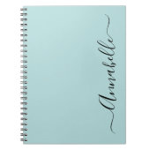 アクアミントグリーンの名前 ノートブック (正面)