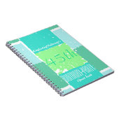 アクアミントグリーンカラーズ45thバースデーゲストブック ノートブック (右側)