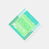 アクアミントグリーンカラーズ65th誕生日紙ナプキンス スタンダードカクテルナプキン (角)