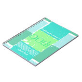 アクアミントグリーンカラーズ90thバースデーゲストブック ノートブック (左側)