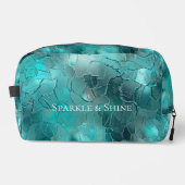 アクアミントティール（緑がかった色）グリーングラム抽象芸術 ドップキット (正面)