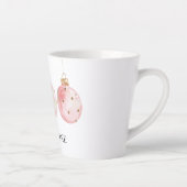アクアミントピンク金ゴールドクリスマスオーナメント名 カフェラテマグ (右)