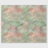 アクアミントピンク金ゴールドグラムヒョウ ラッピングペーパー (フラット)