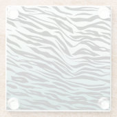 アクアミントブラックゼブラプリントグラデーション ガラスコースター (裏面)