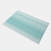 アクアミントホワイトビーチビベスストライプズ ドアマット (アングル)